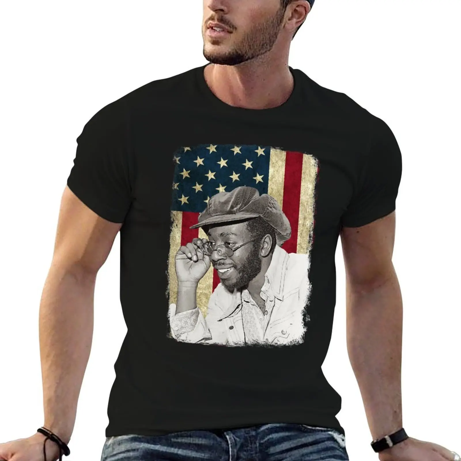 Vintage American Curtis Flag Mayfield Legend T-Shirt Sports Basic Short Sleeve T-Shirt