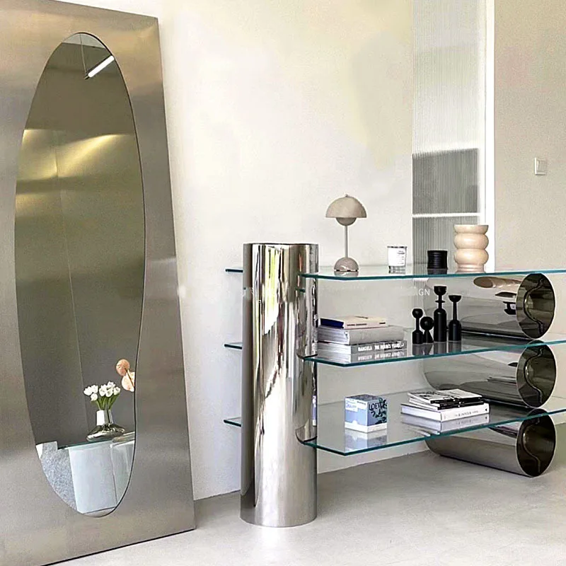 HYS clothing store glass Zhongdao water platform floor-to-ceiling multi-layer buyer store jewelry shelf shoe bag store display