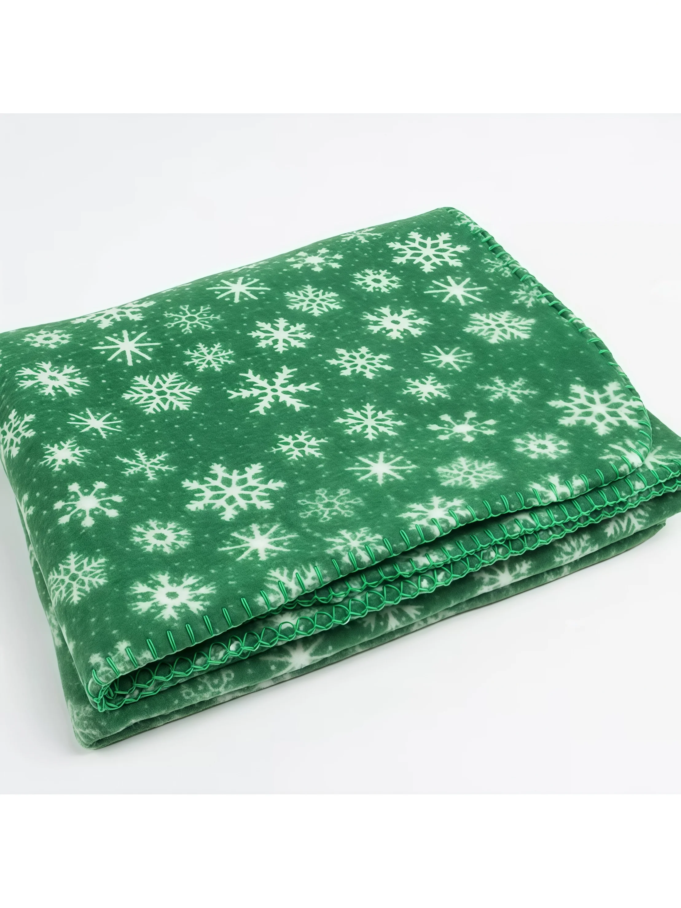 

Holiday Red Snowflake Reversible Fleece Blanket - Super soft polyester Christmas blanket, warm and cozy decorations