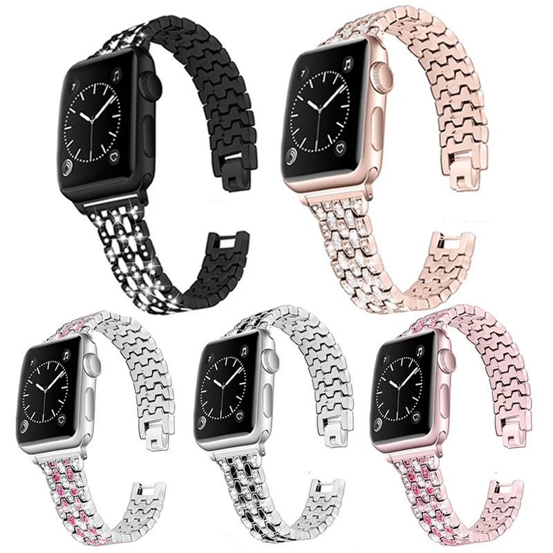 Bling Diamond Strap for Apple Watch Ultra 2 49mm Band 46mm 40mm 45mm 44mm 41mm 42mm Women Bracelet For IWatch Series 10 9 8 7 6