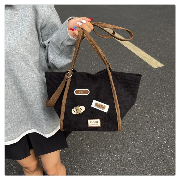 

2025 New Korean Style Vintage Bucket Bag - Spacious Crossbody/Shoulder Bag for Women, Trendy Ins Designer Purse