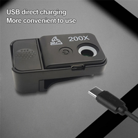 SEWS-New 200X Magnification Phone Mobile Macro Lens USB Mobilephone Microscope Phone Mini Pocket Microscope For Phone