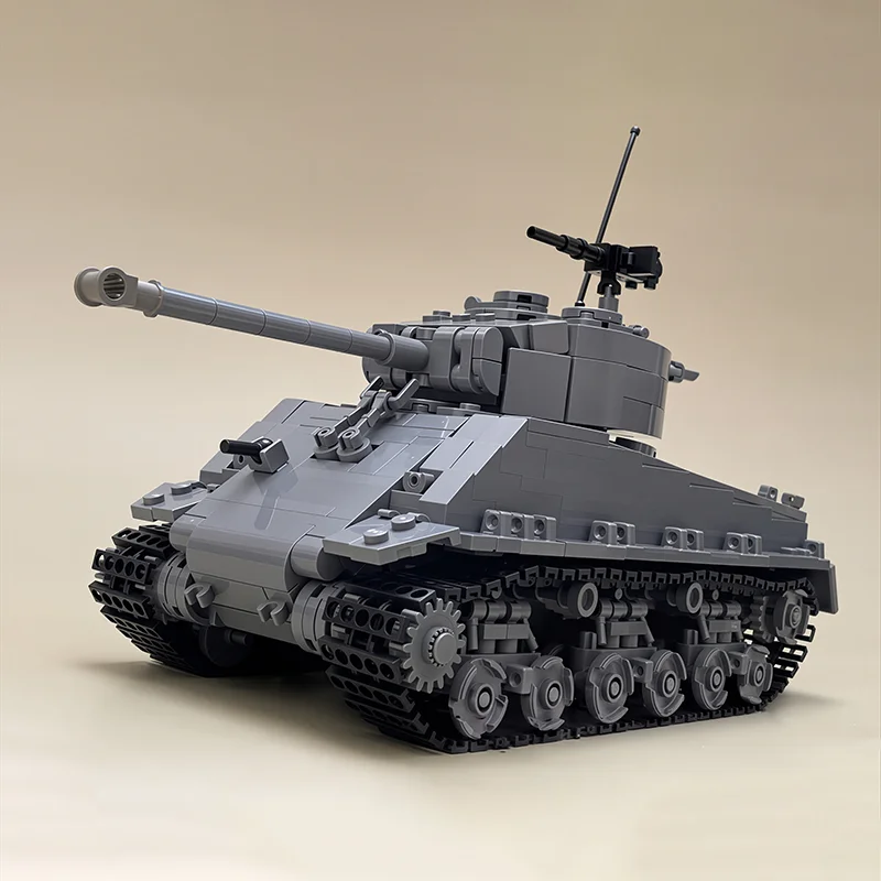 Набор для сборки модели танка M4A3E8 Sherman из 887 деталей серии MOC Military - подарок на праздники и день рождения