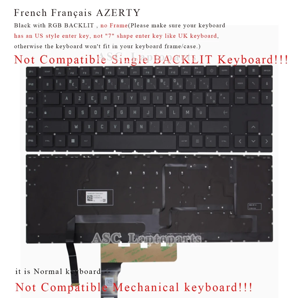

Новая французская клавиатура AZERTY для HP Omen 17-CK0008NF 17-CK0009NF 17-CK0010NF 17-CK1020NF 17-CK1021NF 17-CK0371NF RGB с подсветкой, черная