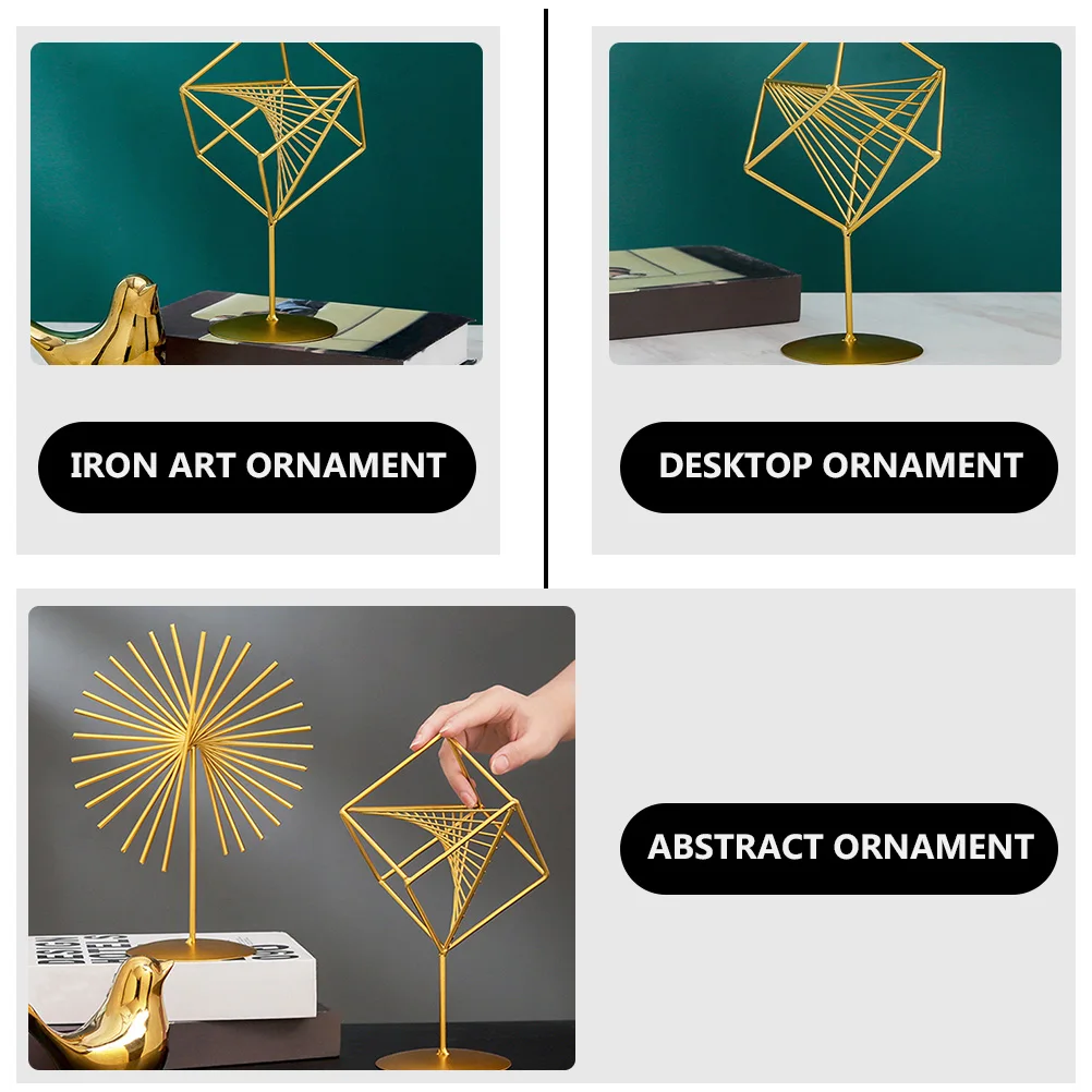 

Irregular Abstract Iron Art Ornament Geometric Sculpture Desktop Decoration Home Office Fashion Metal Art Ornament