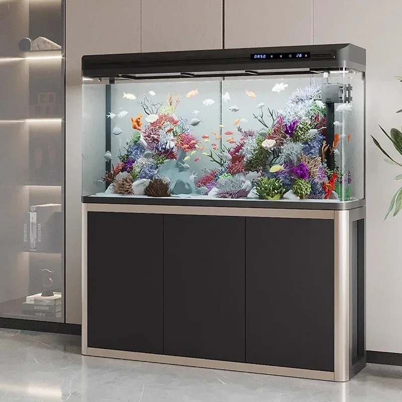 Modern 3-in-1 Filter Oxygen Self-Cleaning Aquarium Extra Large Medium-Small Household Floor-Standing Ecological Cabinet FYFT​