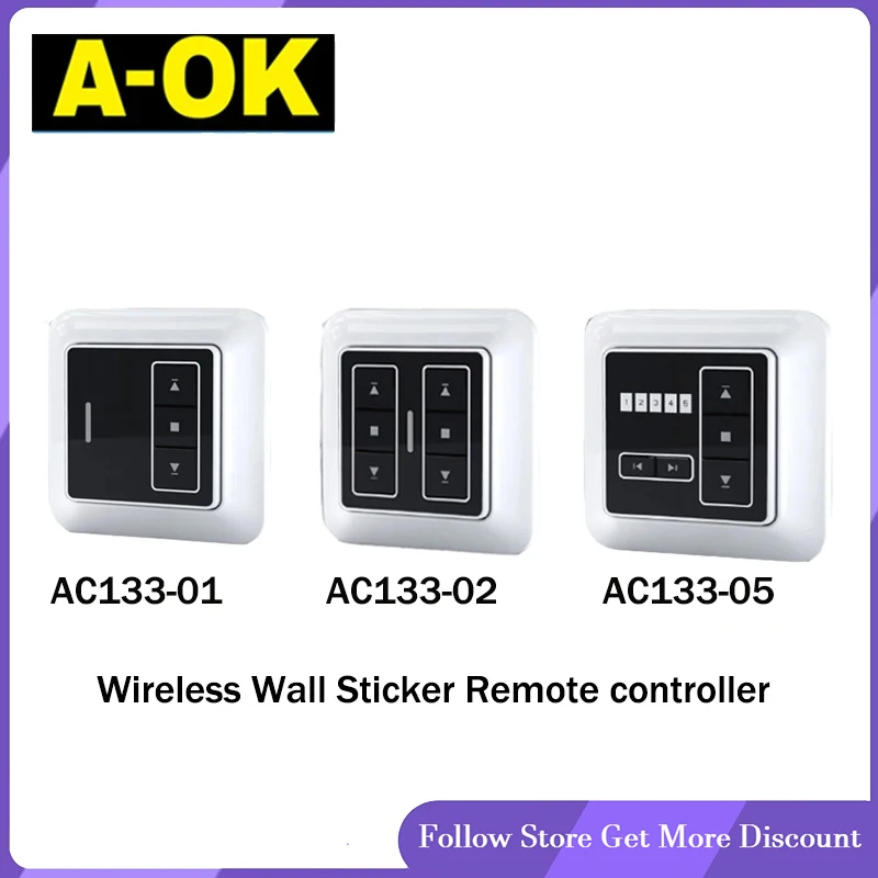 A-OK AC133 SeriesSwitch Designed for  A-OK RF433MHz Motor, Primarily Used in The Electric Opening and Closing of Blinds, Roller