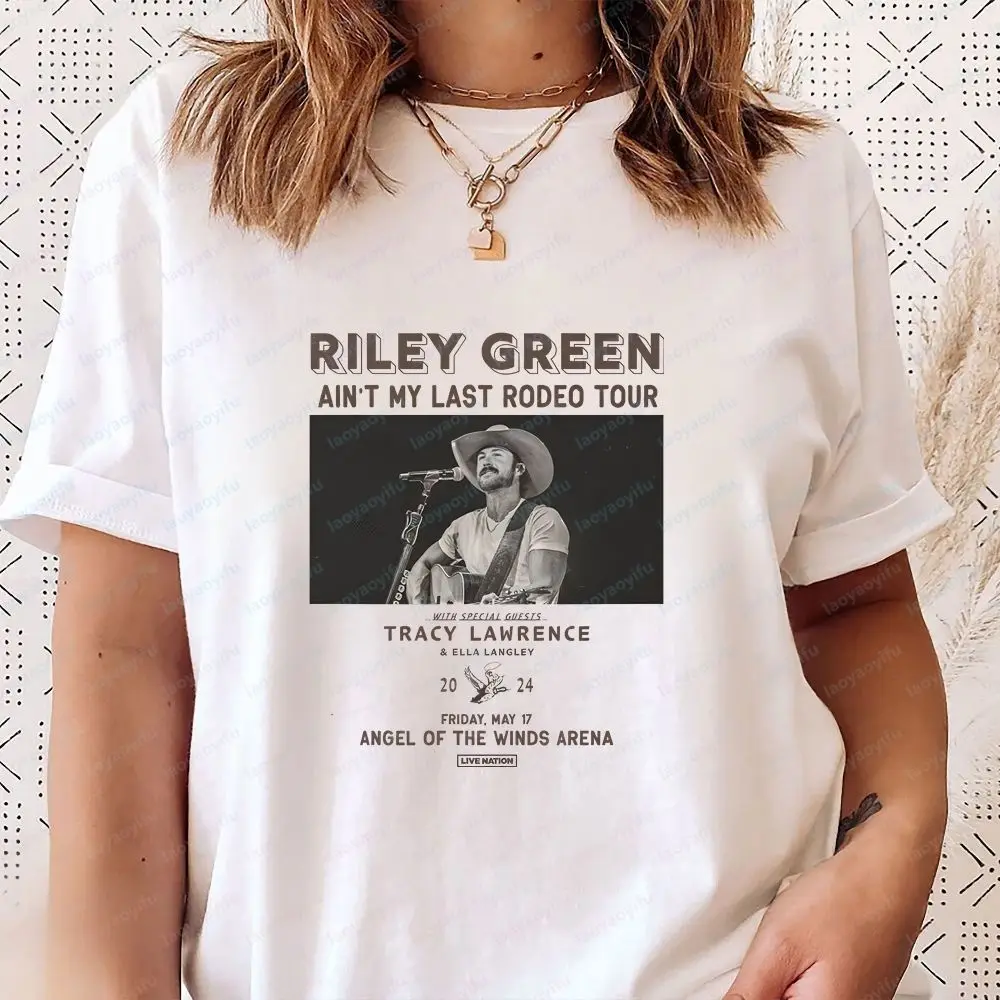 RILEY GREEN - New Style Band-style Pop Music Casual Trendy Multi-purpose Men's and Women's Round-neck T-shirt