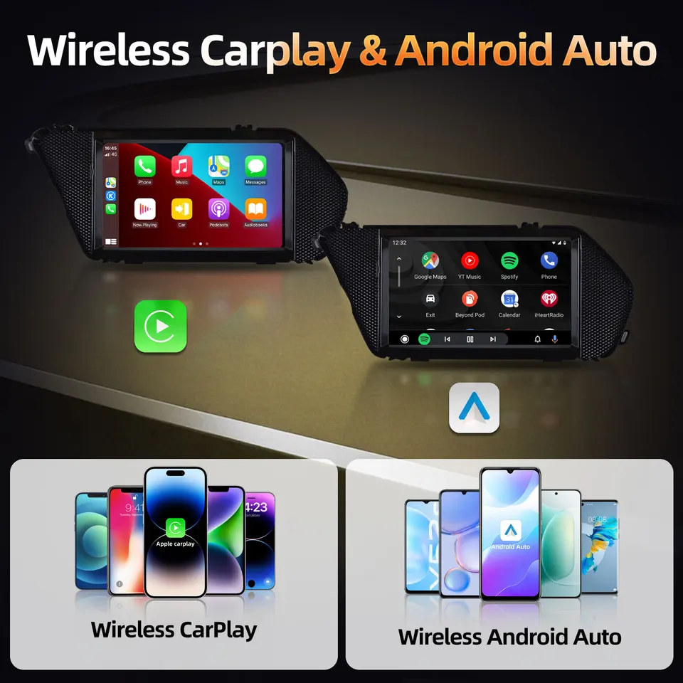 YRKL Android AUTO Wireless Carplay Car Radio Multimedia BT Video