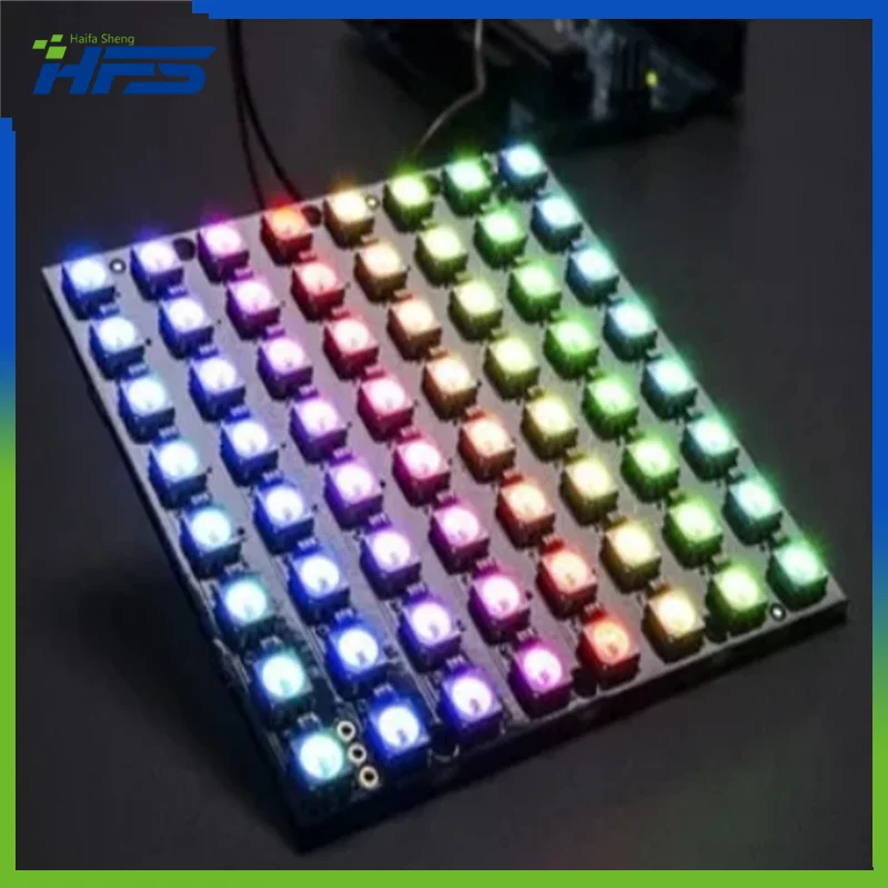 

WS2812 LED 5050 RGB 8x8 LED Matrix for Arduino Brand New WS2812B 8*8 64-Bit Full Color 5050 RGB LED Lamp Panel Light