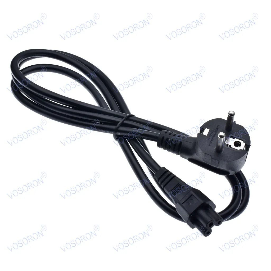 5ft C5 Cloverleaf Lead to EU/US/AU/UK 2 3 Pin  AC EU Plug Power Cable Lead Cord PC Monitor