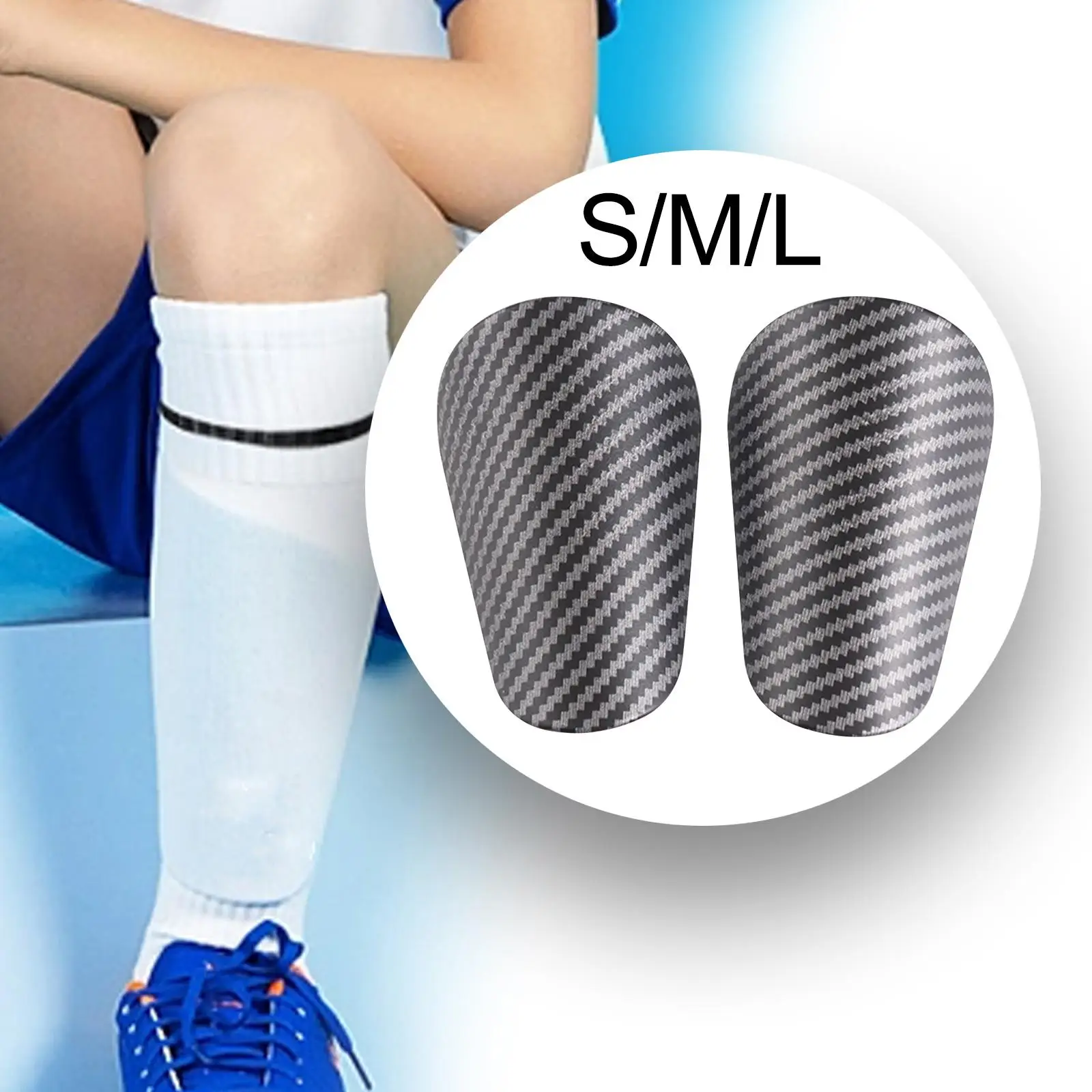 

2 Pieces Football Shin Guards Shock Absorbing Ergonomic Compact Soccer Shin Pads
