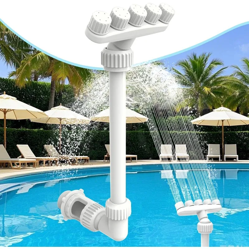 High Efficiency Pool Spray Waterfall Fountain with 5 Nozzles for Indoor Pool Sprinkler Pool Accessories Project