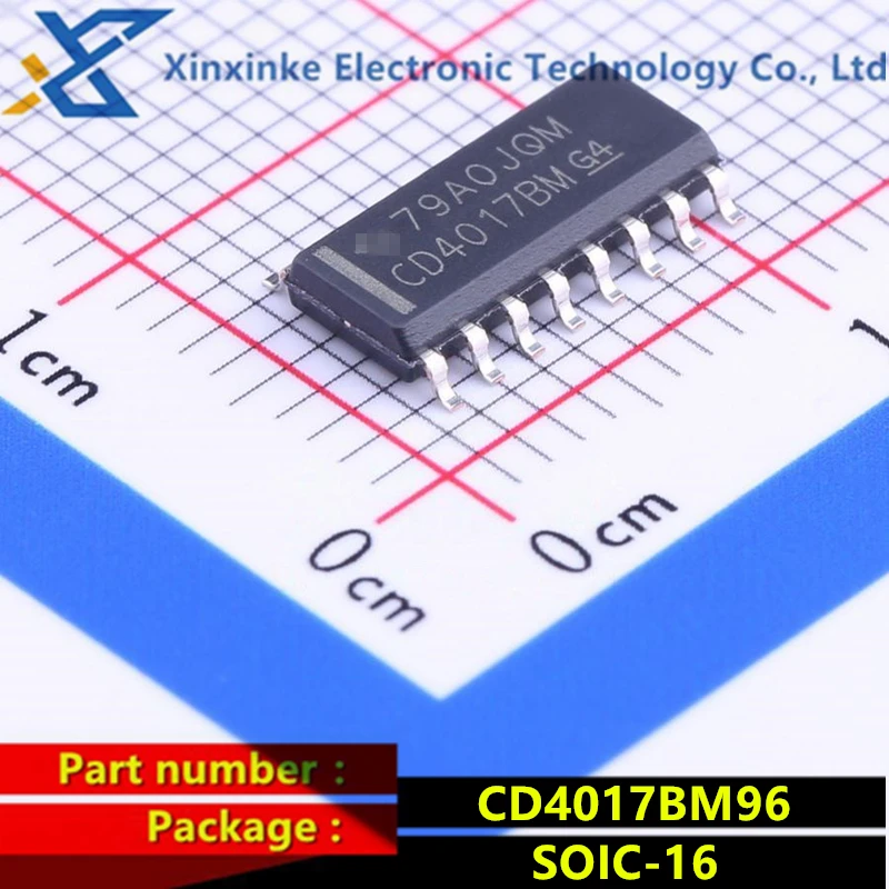 CD4017BM96 SOIC-16 CD4017BM Counter ICs CMOS Decade Counter CD4017B CMOS decimal counter with 10 Decoded Outputs Brand new