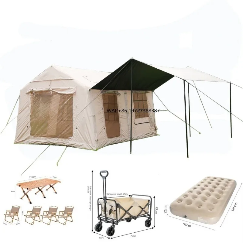 High Quality Professional 12 Inflatable Camping Tent Pressure Pump Included Durable TPU Columns UV Protection Waterproof