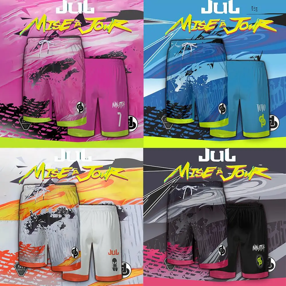 

2025 New Popular JUL MM9 Series Shorts Youth Football Quick-drying Breathable Shorts Men's Sportswear Running Casual Bottoms