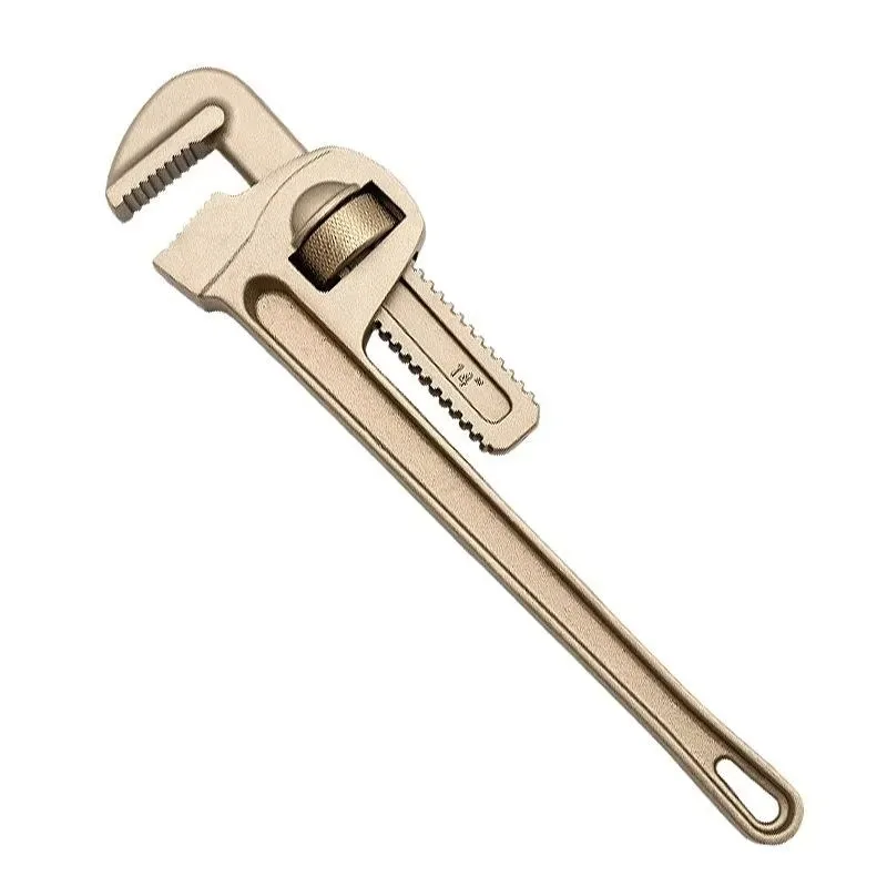 Explosion Proof Pipe Wrench Beryllium Copper Aluminum Bronze Lightweight Non Damaging Heavy Duty For Large Diameter Pipe