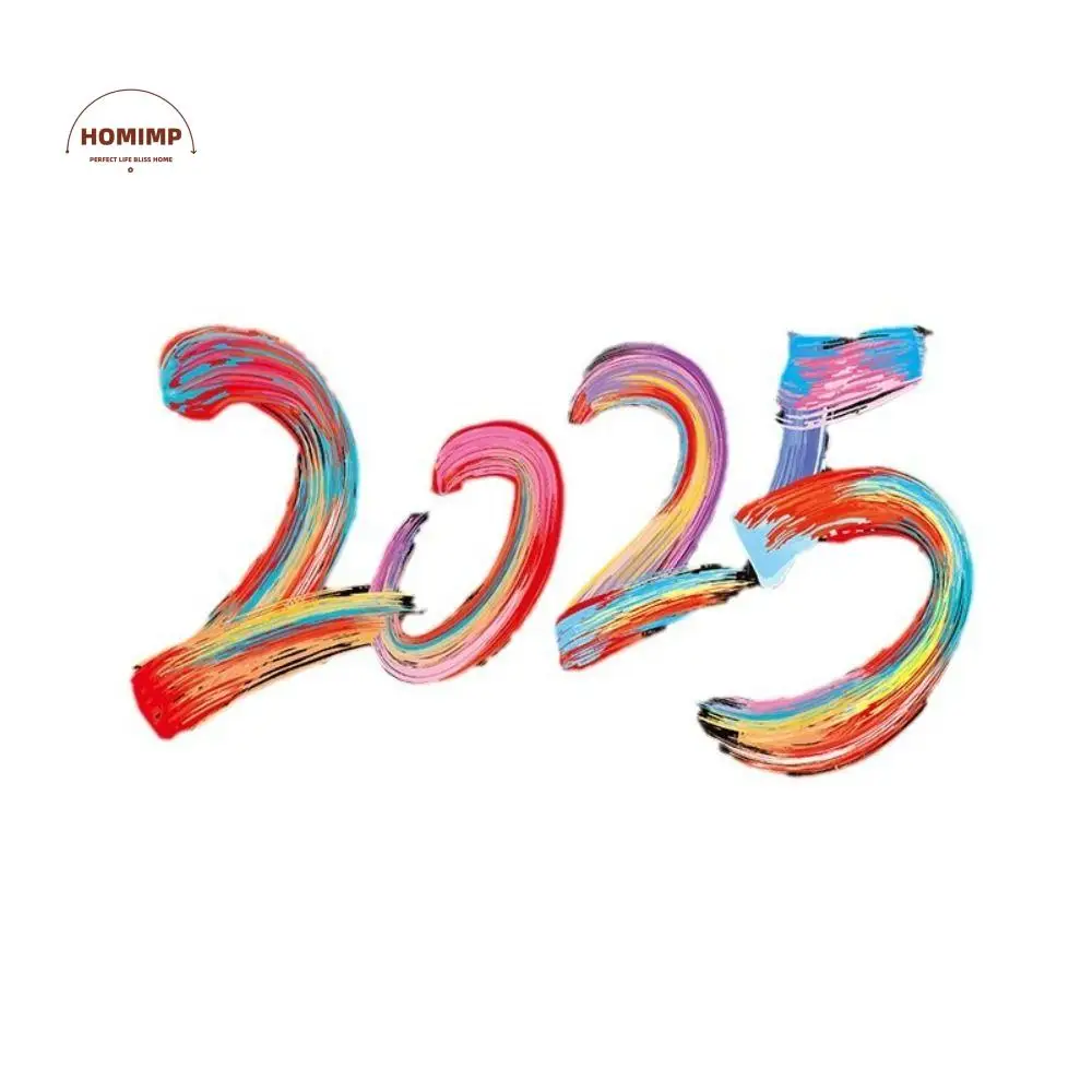 

Waterproof Hello 2025 Sticker Paper Modified New Year Stickers Visible on Both Sides Transparent PVC Festival Stickers Household