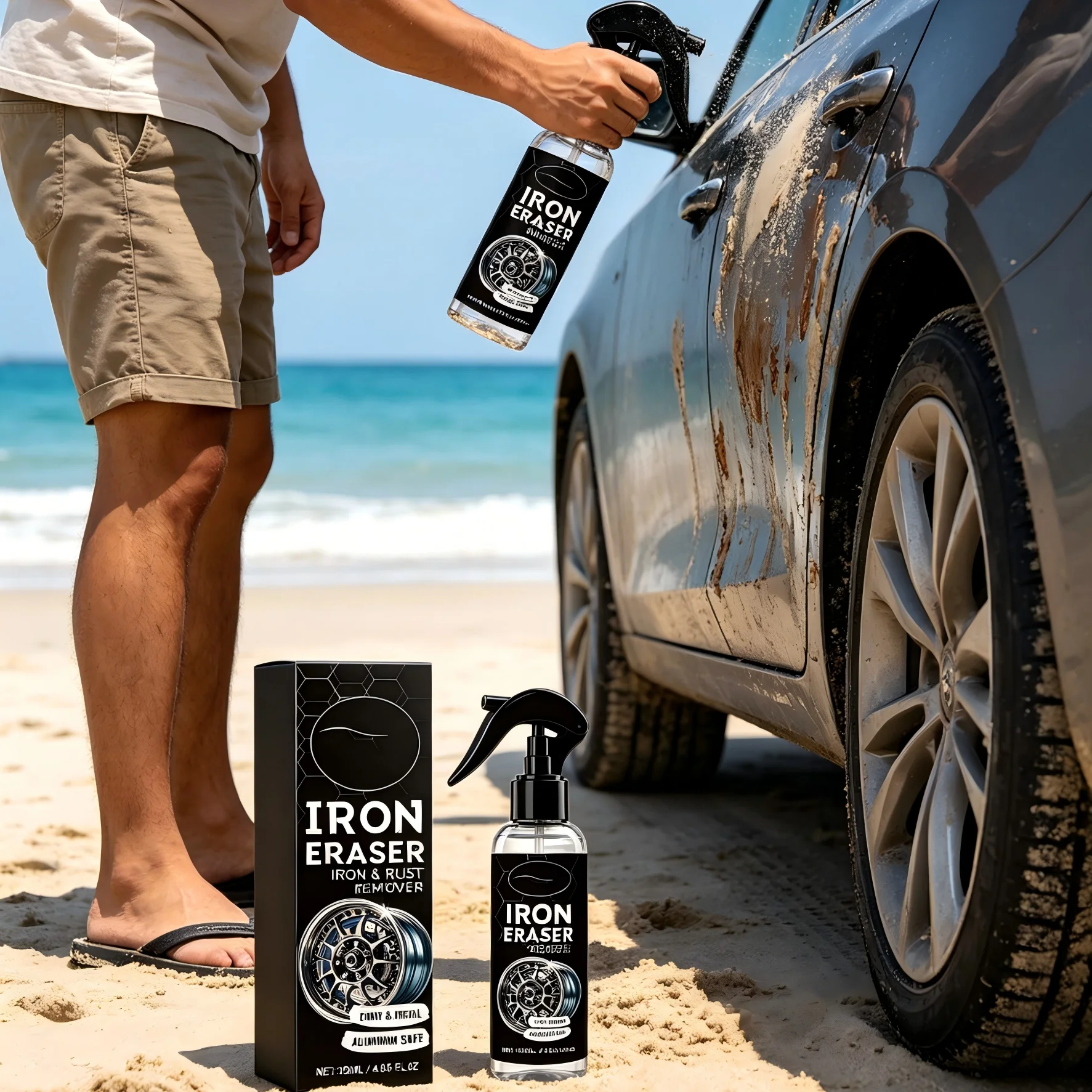 Iron Eraser Rust Remover Spray for Car Wheels and Paint Deruster Rust Remover Automotive Cleaning Metal Rust Remover Spray 120ml