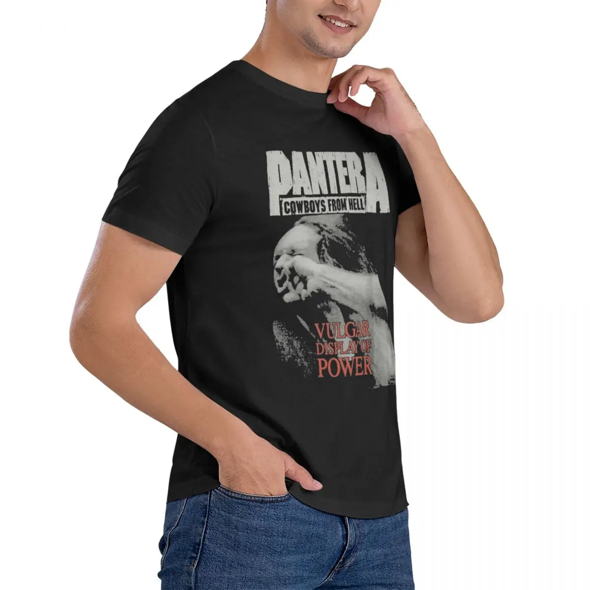 Men\'s Metal Band Rock Music T Shirts Cotton Clothes Summer Vintage Short Sleeve T-Shirt O Neck Hippie Pantera Tshirt New Arrival