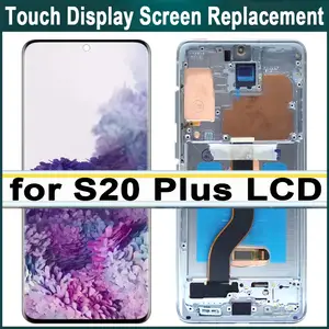Bilashmart High Quality AMOLED Replacement Samsung S20 Plus G985 G985F LCD Display Touch Screen Digitizer Assembly Repair Parts