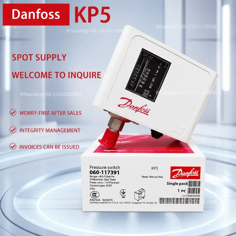 Danfoss KP1A Pressure Switch 060-116066 060-116166 060-500566 Refrigeration Compressor Control Relay Sensor for HVAC