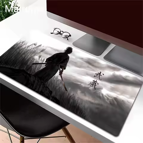Samurai Mouse Pad 900×400 Desk Organizer Playmat Carpet Desk Pad Mouse Mat Set Up Pc Parts Mousepad Xxl Gaming Setup Gamer