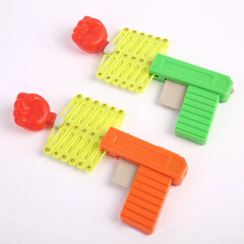 

Retractable Fist Shooter Trick Toy Gun Funny Child Kids plastic Party Festival Gift For fun Classic Elastic Telescopic Fist Toy