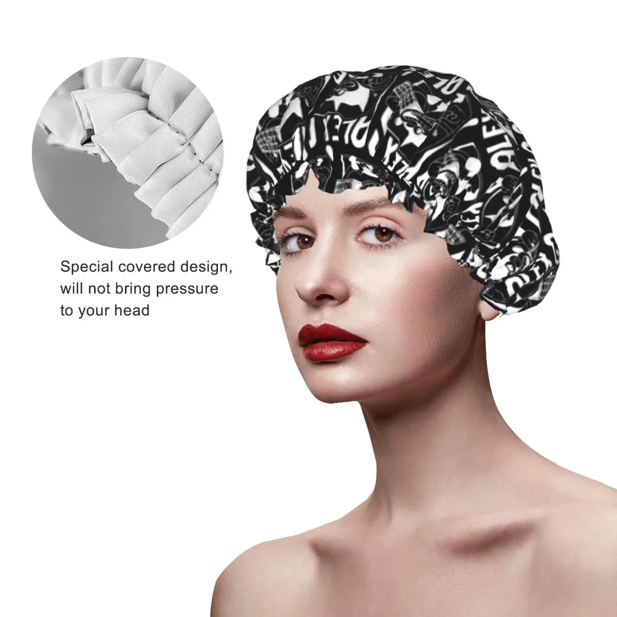 Alex G Merch Cage Pin Shower Caps Women Oversized Waterproof Bath Hair Cap image 4