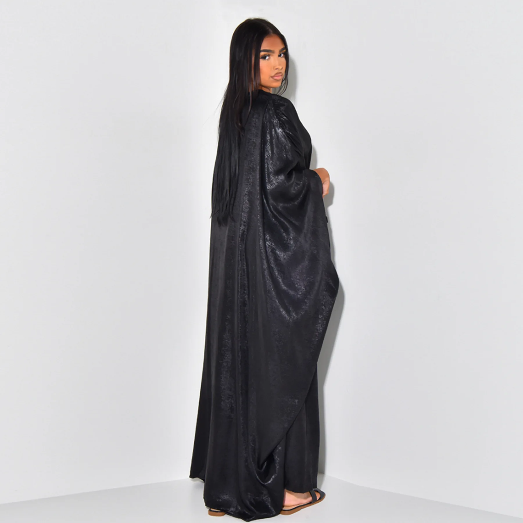 Fashion Elegant Modest Abaya Women Muslim Dress Turkey Islamic Clothing Dubai Abaya Loose Batwing Long Dresses Arab Women Robes