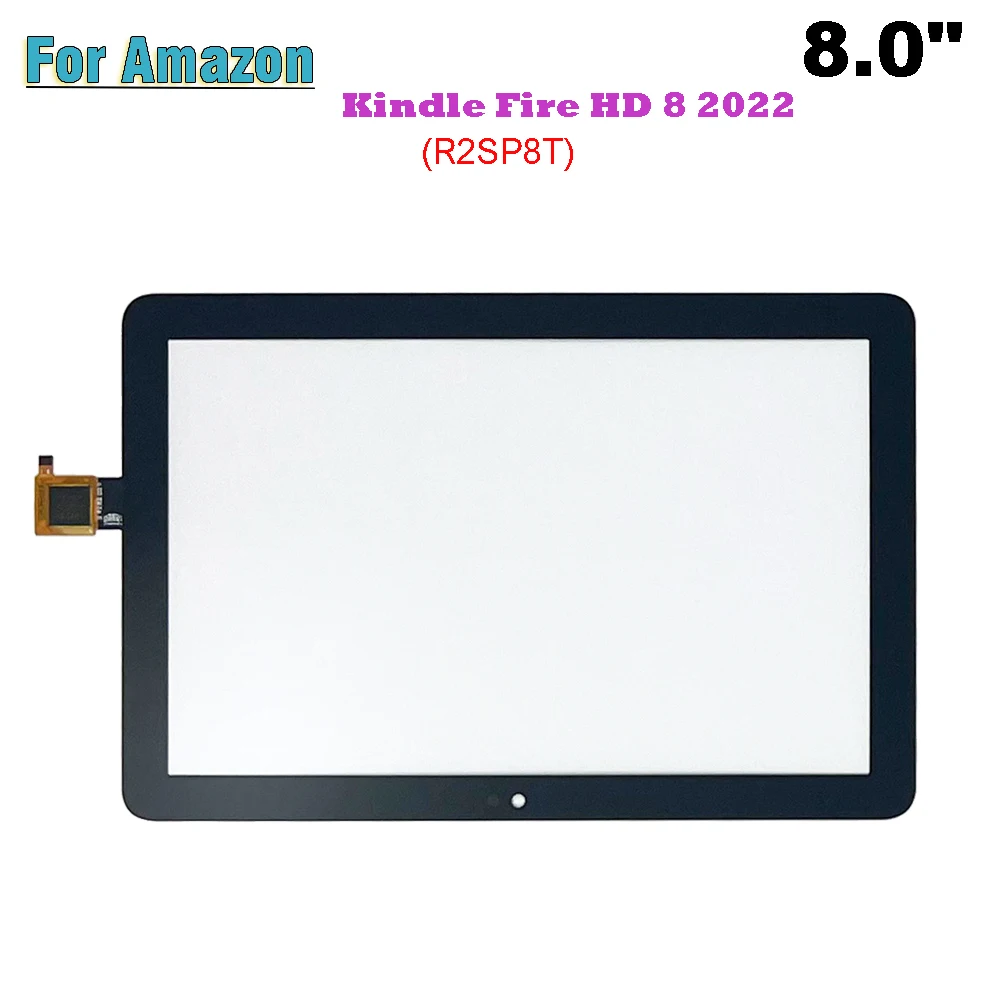 

НЕТ ЖК-дисплея для Amazon Fire HD8 HD 8 2020 2022 10-го 12-го поколения 8,0 дюйма R2SP8T K72LL4 Сенсорный экран + замена передней стеклянной панели OCA ЖК-дисплея