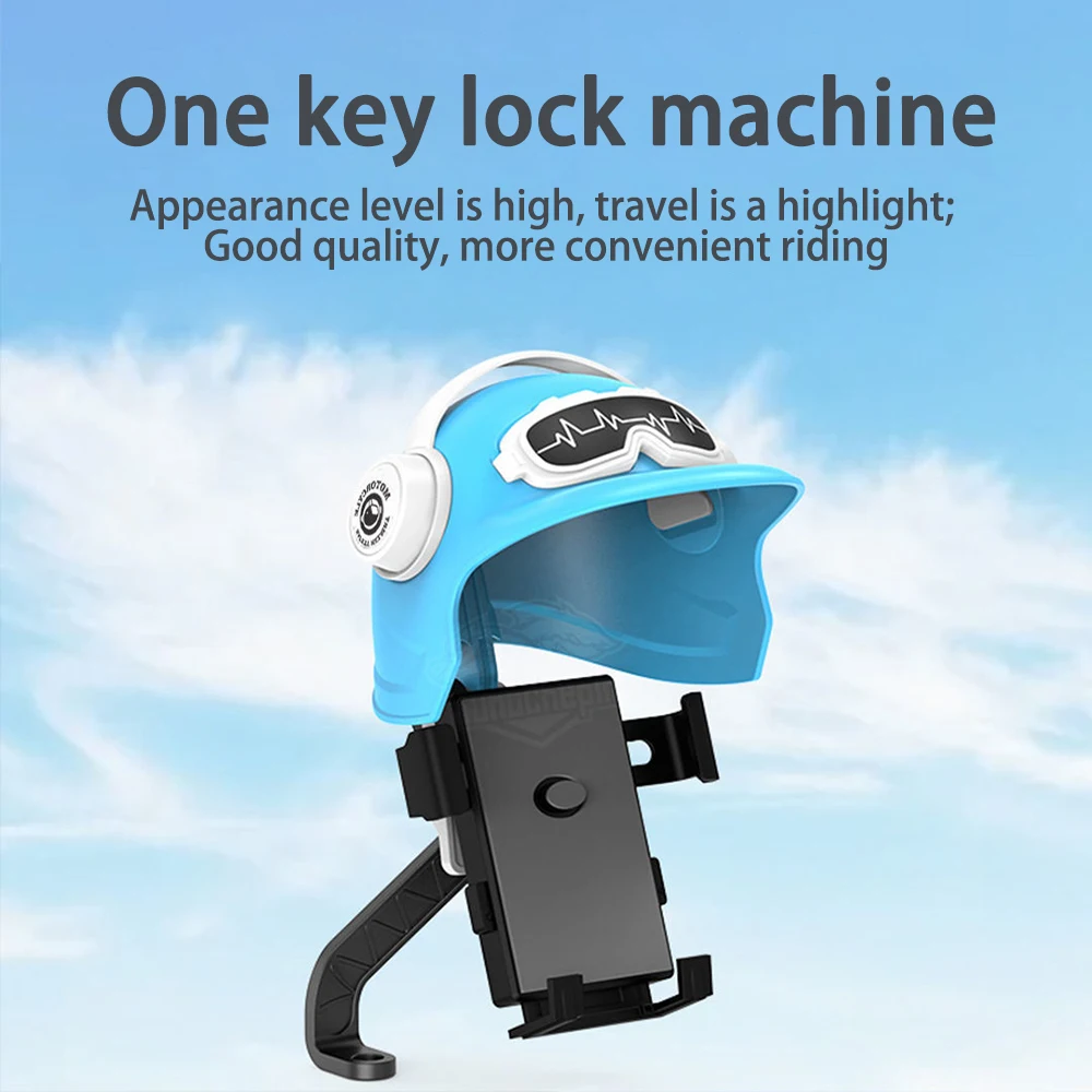 

Rainproof Sunshade Motorcycle Phone Holder Adjustable Phone Bracket Small Helmet Mobile Phone Stand One Hand Operation