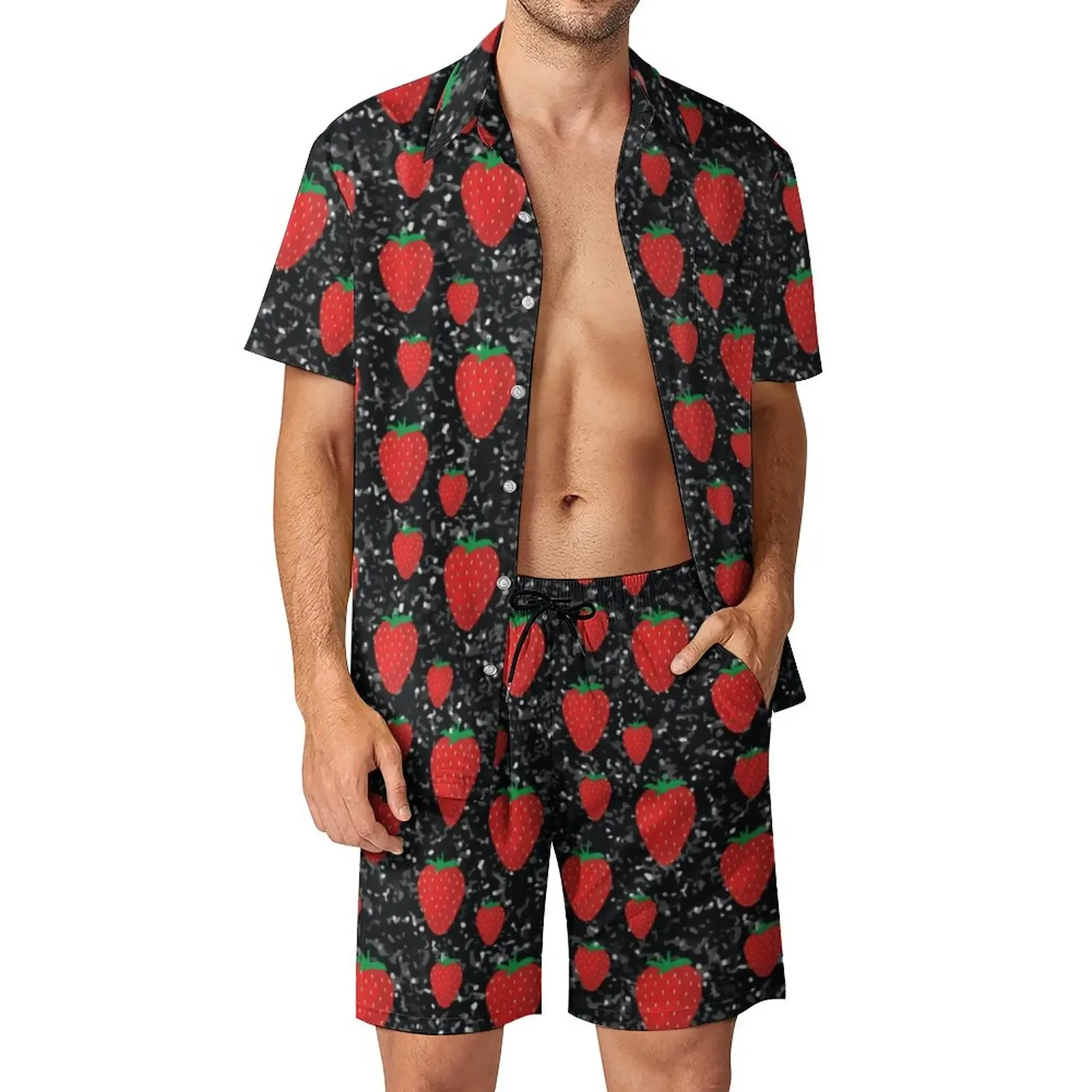 Conjuntos de camisas engraçadas estampadas 3D masculinas, moda casual, camisas de mangas curtas, shorts de praia extragrandes, roupas havaianas, roupas de verão