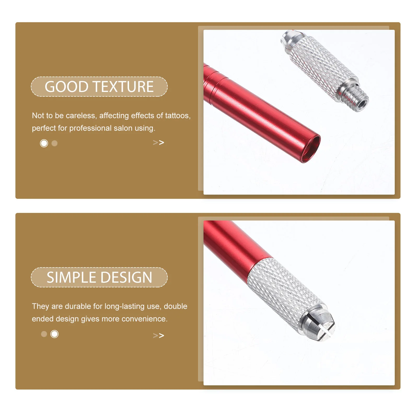 قلم Microblading للحواجب، تصميم متين بأحجار الراين ذو نهاية مزدوجة، لمسة نهائية سريعة، قلم حواجب احترافي، أداة Microblading