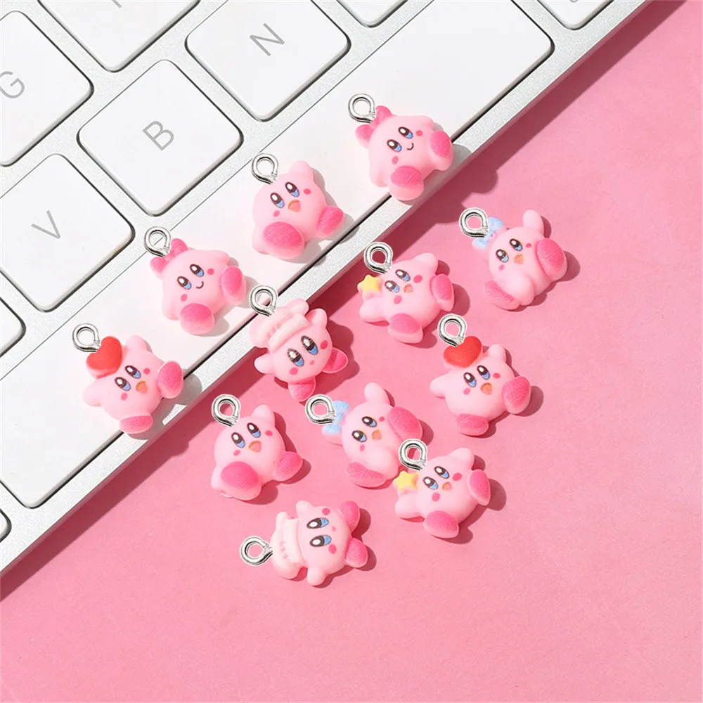 10Pcs Mini Cartoon Doll Resin Charms Children Gifts DIY Jewelry Accessories Women Earring Necklace Bags Key Chain Decor Pendants