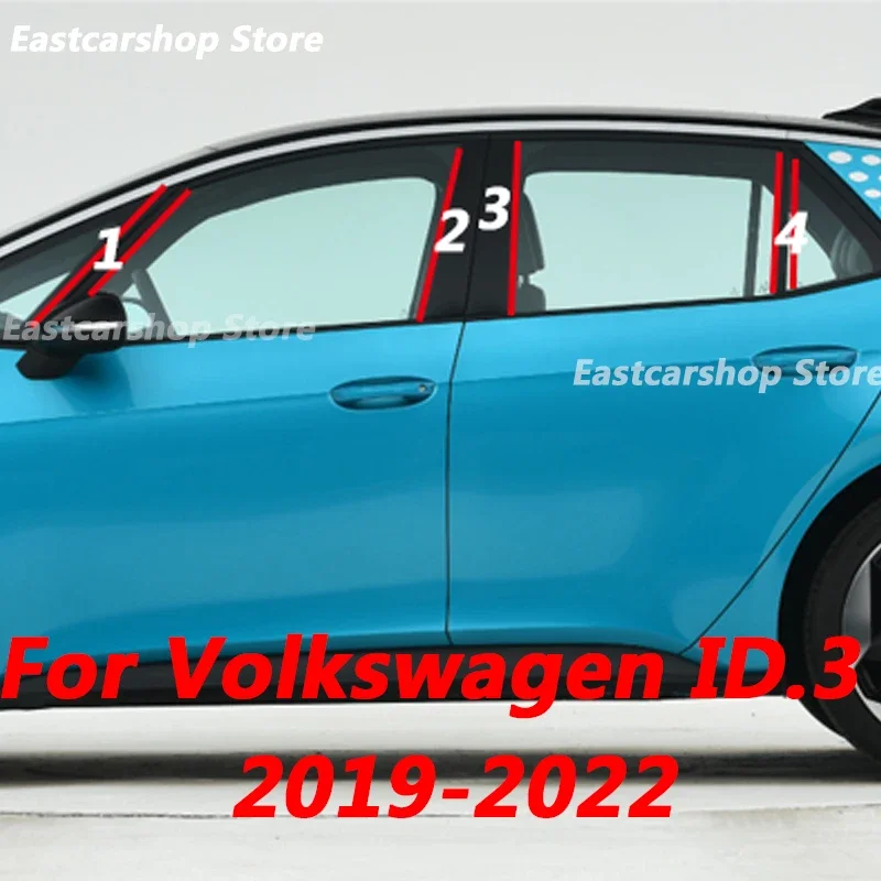 

For Volkswagen ID.3 2019 2020 2021 2022 Car Door Central Window Middle Column Strip PC B C Pillar Cover Decorative Accessories