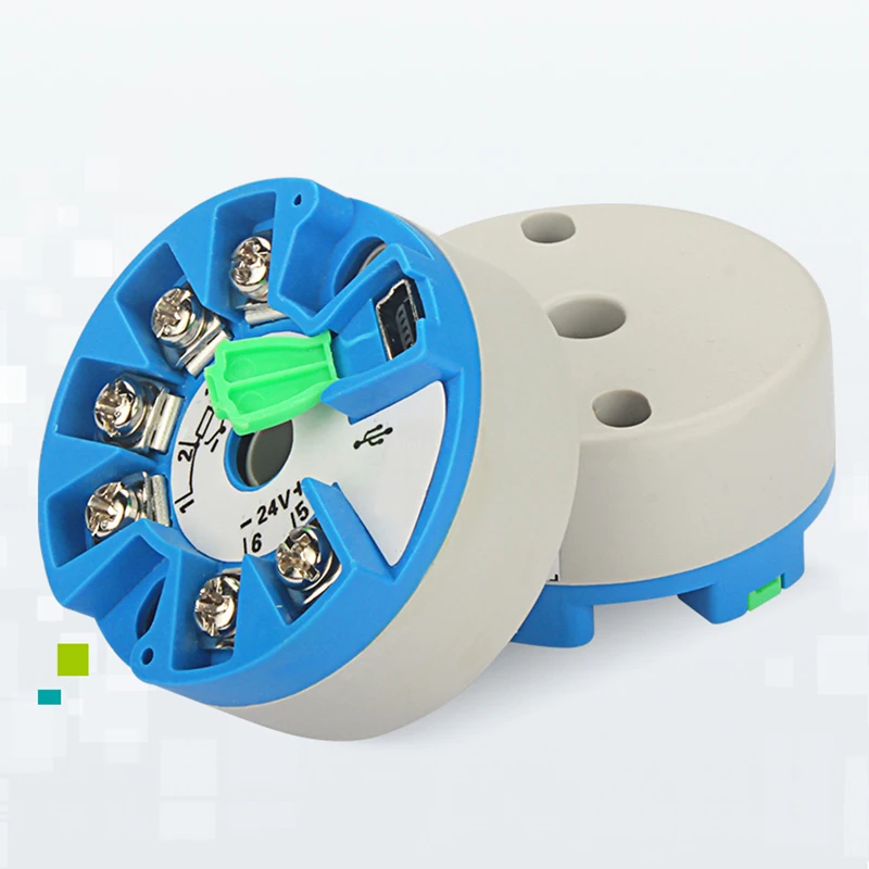 Intelligent isolation integrated temperature transmitter module 4-20mA 0-5V 0-10V RS485 output PT100 thermistor