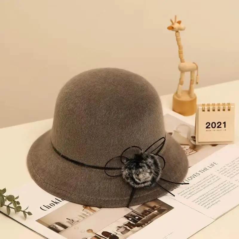Panama Women's Autumn and Winter Bucket Bowl Fisherman Hat Sunshade Hat Fashion Banquet Cap