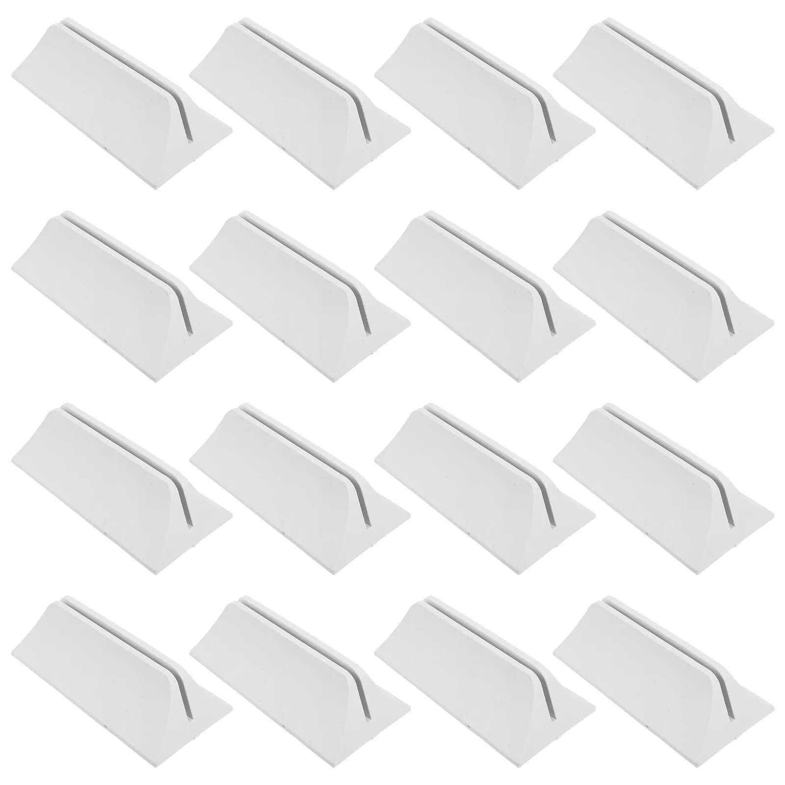 16Pcs Adjustable Desk Partition Holder Plastic White Nodrill Installation Desktop Privacy Panel Clamp Office Workstation Divider