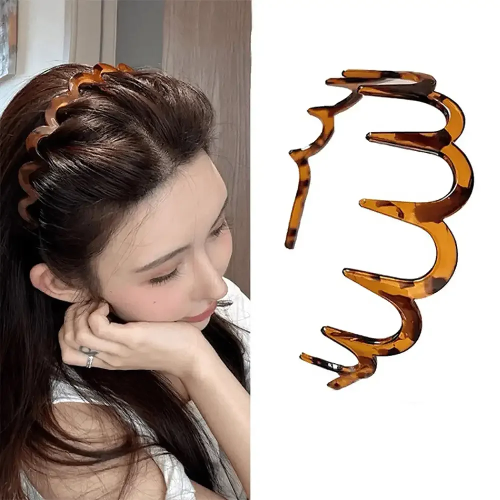 Korean Foldable Non-Slip Headband Women Girls Hair Hoop Thin Plastic Hair Band Hair Clip Headwear Face Wash Hairband