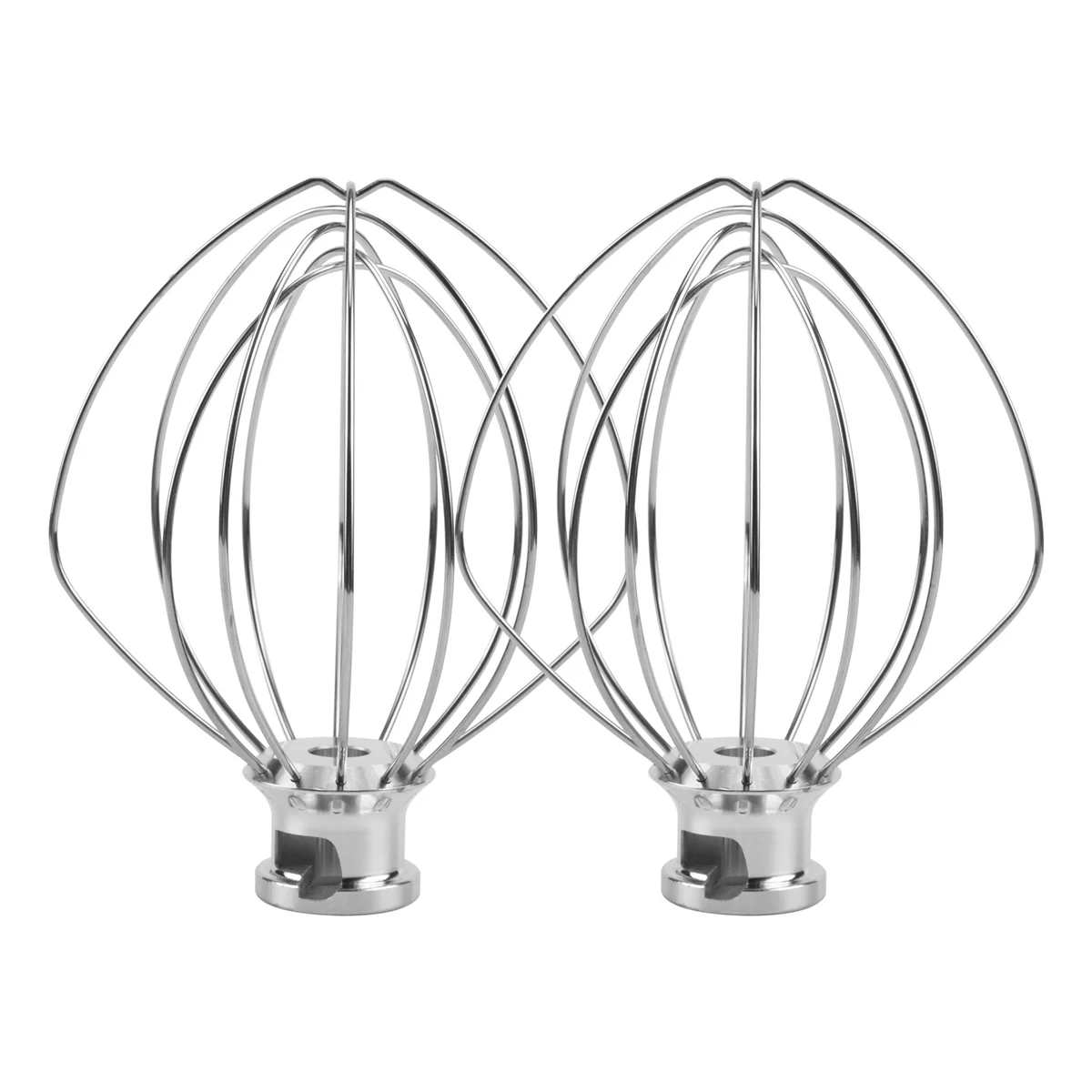 2 Pack Stainless Steel Wire Whip Mixer Attachment for Kitchenaid K45WW Flour Cake Balloon Whisk Egg Cream Stirrer