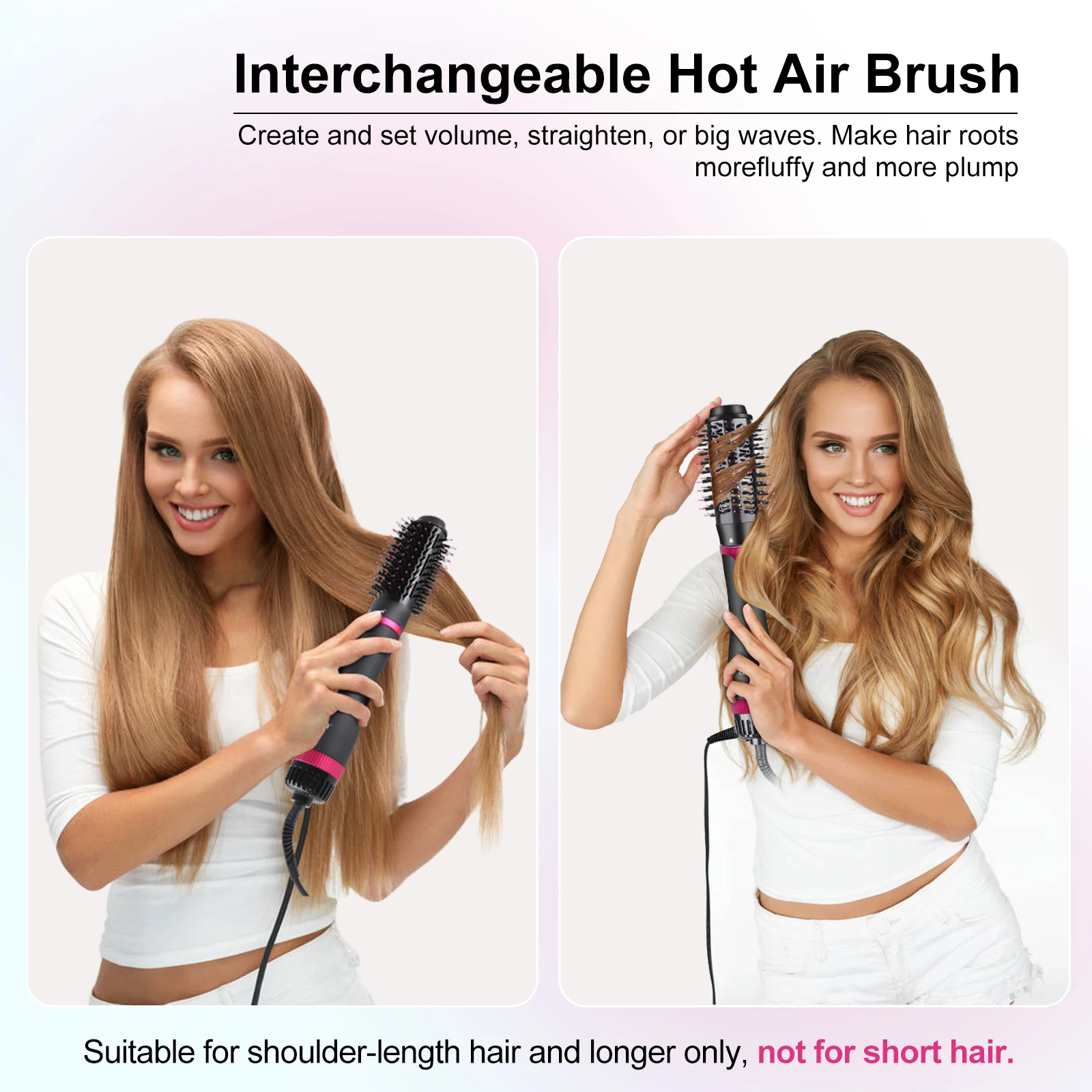 Hair Dryer Brush Blow Dryer Brush 3 in 1 Hot Air Brush Lightweight Hairdryer & Styler Volumizer for Drying Curling Straightening