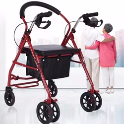 Top Selling 2024 Rollator Walker Portable Seat Folding Shopping Cart Walker Rollator for Rehabilitation Therapy