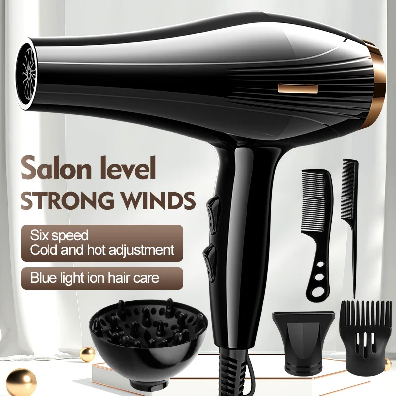 EU Plug 1800w Professional hair dryer blow dryer for salon home use hairdryer with nozzles travel Hot cold air adjustment