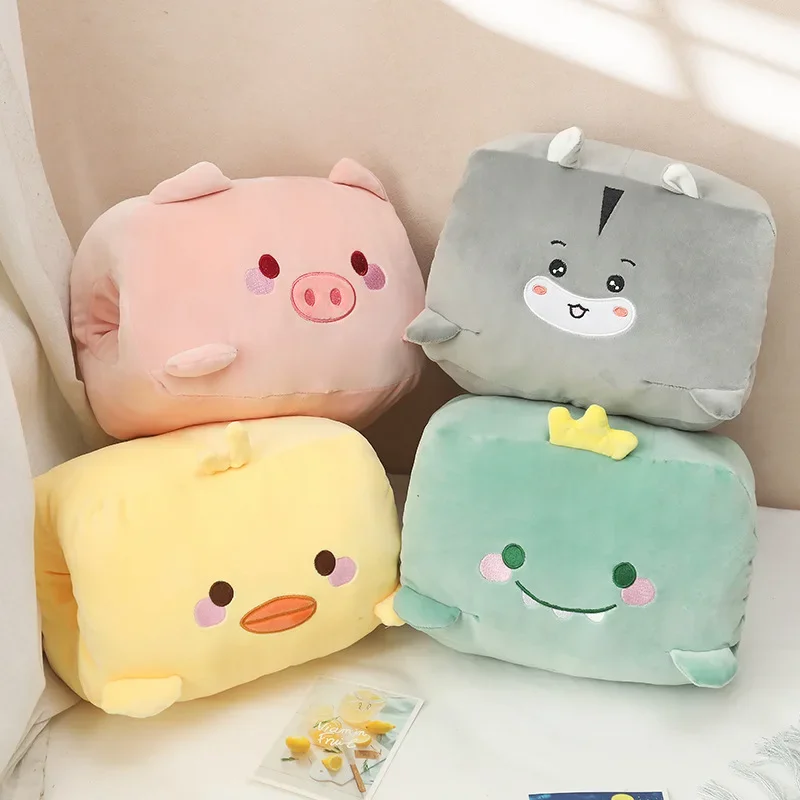 kids cute gift Winter Cartoon Plush Toys Hand Warmer Cartoon Animals Nap Soft pillow Hand Hold Warm Cushion Gift. Non electrical