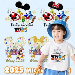 2025 Mickey Minnie Mouse Printed T-shirt Transfer Vinyl Stickers For Kids Clothes Hot Disney Lovely style Iron on Patches Decor