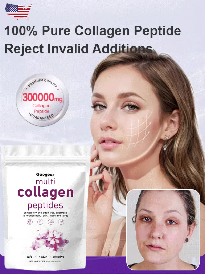 Multi Collagen Peptide Powder Tightens Skin Antiwrinkle Firmness Elasticity Moisturizes Skin Specially Provided By Beauty Salons