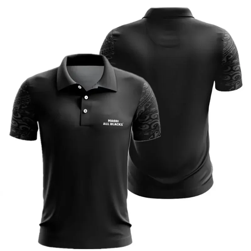 2023 New Zealand Maori All Blacks Polo Shirt Rugby Jersey Size:S-5XL （Print Custom Name Number）Top Quality