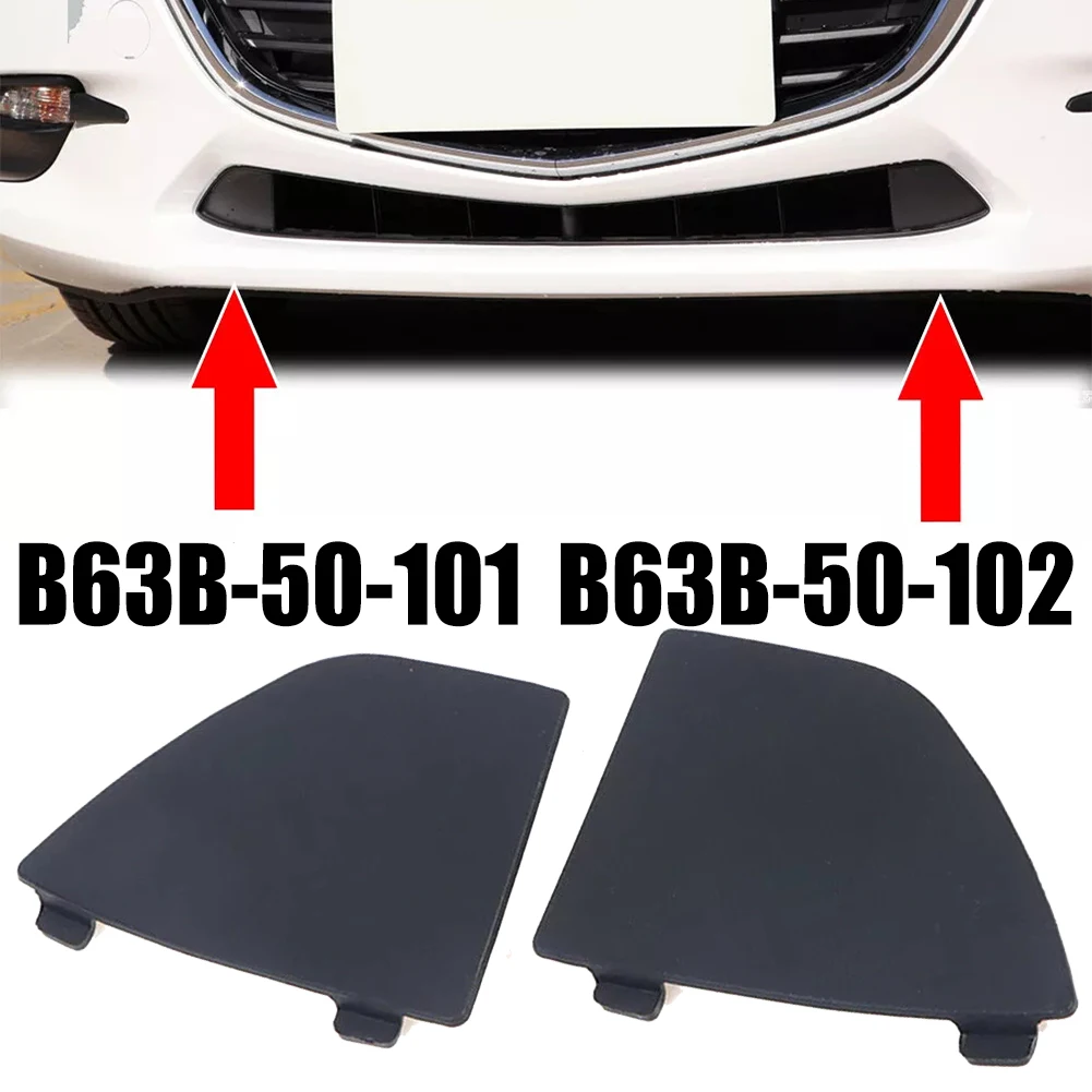 Front End Accessories Compatible Black Plastic Covers For The Tow Hooks on The For MAZDA Series Three Years Sixteen To Eighteen