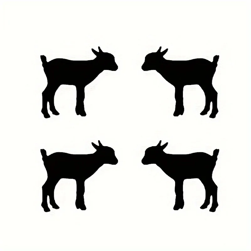 

4 шт./компл., эмблема с силуэтом козла, наклейка на автомобиль, мотоцикл, шикарная наклейка для кузова авто, отличительная наклейка с изображением животного автомобиля
